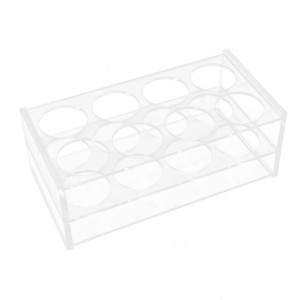 Clear Rectangular Plastic 8 Holes 100ML Centrifuge Tubes Holder Rack