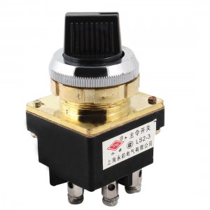 LS2-3 DPST 1NO+1NC 3P Latching Rotary Control Switch 380V 6A 220V 8A 127V 10A
