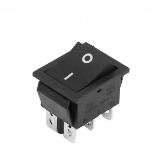 KCD4 DPDT ON-OFF-ON 4 Pins 15A/20A AC 250V Rocker Switch Black