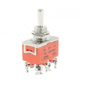 DPDT ON/OFF/ON 3 Positions 6 Screw Terminals Toggle Switch AC 250V 15A