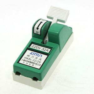 AC 220V 32A One Pole Single Throw Circuit Control Knife Disconnect Switch Green