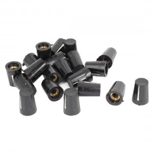 Black 10mm Top Dia 4mm Shaft Potentiometer Volume Control Knobs 20 Pcs