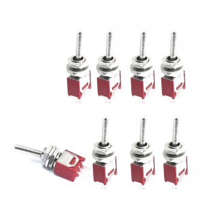 Panel Mount ON/OFF SPDT Latching 3 Pin Toggle Switch AC 250V 15A SMTS-102 8pcs