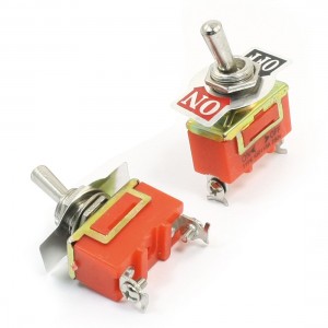 SPST ON/OFF 2 Position Power Control Toggle Switch AC 250V 15A E-TEN1021 2pcs