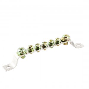 250V 15A 7 Positions Ground Wire Row Copper Electrical Bar Terminal Block