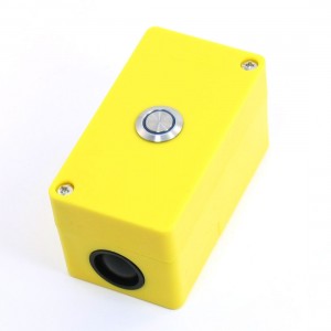 Latching Blue Lamp Metal Button Control Station SPDT 1NO+1NC 3A 250VAC