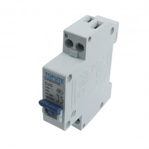 DIN Rail Mount 1P+N AC 240V 25A Overload Protection Circuit Breaker