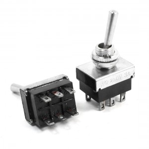6mm Panel Mount ON/OFF DPDT Latching 6 Pin Toggle Switch AC 250V 3A KN4 2pcs