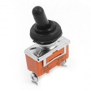 AC250V 15A 12mm SPST 2 Screw Terminal ON/OFF Toggle Switch w Cover