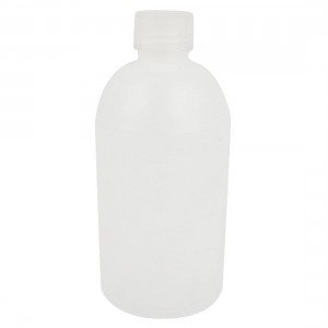White Plastic 500mL Capacity Laboratory Storage Narrow Mouth Bottle
