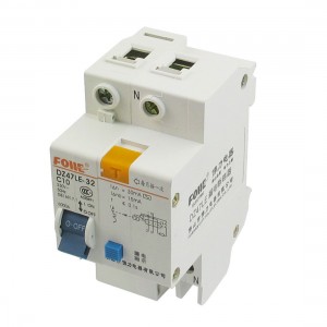 AC 230V 10A Single Pole Overload Protection Earth Leakage Circuit Breaker 1P+N