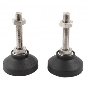 M10 x 50mm Thread Screw On Type Plastic Leveling Feet Mount 2pcs