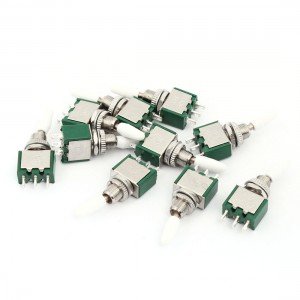 10 Pcs AC 250V 2A Amps ON/ON 2 Position 1P2T SPDT 3 Pins Mini Toggle Switch
