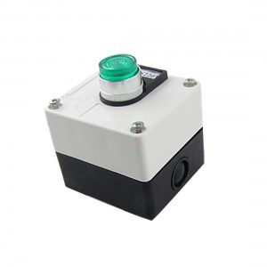 AC 220V Green Indicator 1NC 1NO Lamp Push Button Switch