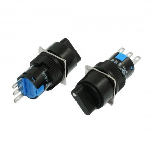 2 Pcs Round 2 Position 1NO 1NC Selector Push Button Switch AC 250V 5A Kwiul