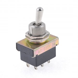 3A/220VAC ON/ON DPDT 2 Position 6-Terminals Toggle Switch