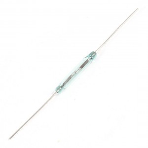 ORD324 Silver Tone Metal Axial Leads Green Glass Tube NO SPST Reed Switch