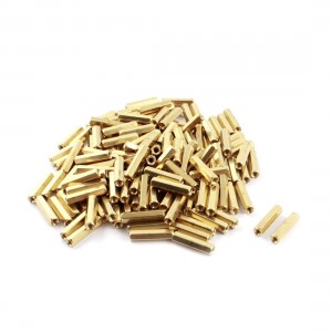 150 Pcs M3 x 20mm Gold Tone Dual Ends PCB Standoff Hexagonal Nut Spacer