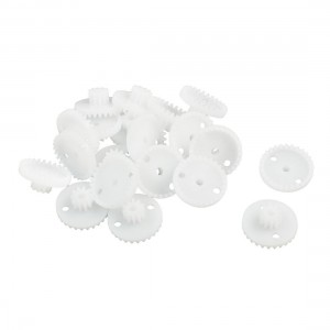 20 Pcs 90 Degree Double Steering Plastic Crown Motor Gear 15mm x 2mm for RC Car