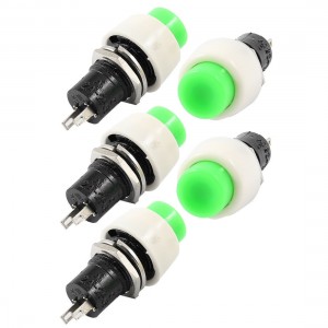 5 Pcs DS-450 250V/AC 2A 2 Pins Momentary SPST Pushbutton Switch Green