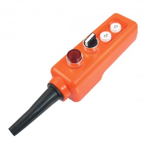 AC 220V Latching Red Light 3-Position Selector Up Down Hoist Pushbutton Switch