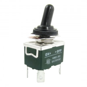 6A/250VAC on/off 2 Way DPST 4 Solder Terminals Toggle Switch w Waterproof Boot