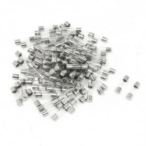1A 250V Fast Blow Acting Metal Cap Both End 5x20mm Glass Tube Fuses 100 Pcs