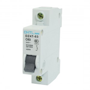 4500A Breaking Capacity 1P Overload Miniature Circuit Breaker AC 240V 63A