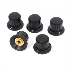 18mm Top Dia 4mm Shaft Potentiometer Volume Control Knobs 5 Pcs