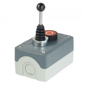 240V 3A NO Latching 2-Direction Joystick Momentary Red Flat Push Button Station