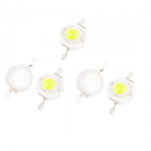 5 Pcs Pure White Light SMD LED Bead Chip Bulb Lamp 3.0-3.6V 350mA 1W 80LM