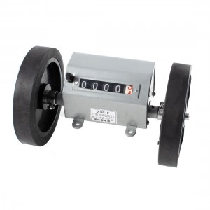 Rolling Wheel 6 Digit Meters Mechanical Length Counter Gray