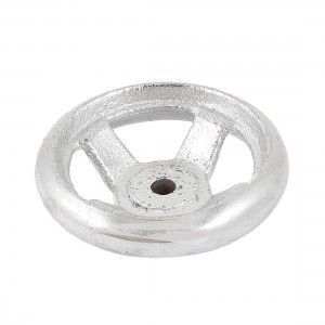 69mm x 29mm Round Metal Hand Wheel Silver Tone for Milling Machine