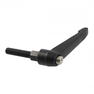 M6 6mm Dia 25mm Length Thread Machine Adjustable Handle Black