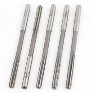 5 Pcs 4mm Straight Shank 6 Flutes HSS Machine Reamer 75mm Length