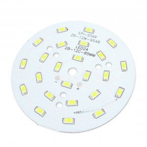White 24LEDs 0.5W 50-60LM 5730 SMD + Aluminum Base Plate PCB 85mm DIY