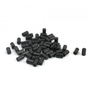 55 Pcs Round Micro Tactile Pushbutton Caps Keycaps Covers Protector Black 6x10mm