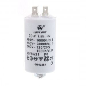 20MFD 20uF 450V Cylindrical AC Motor Running Capacitor