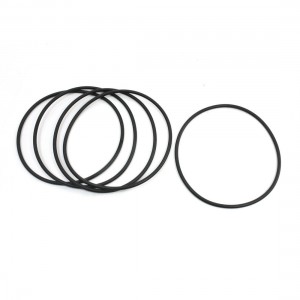 110mm x 2.65mm Mechanical Black Rubber O Ring Oil Sealed Gaskets Washers 5 Pcs