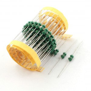 100 Pcs Through Hole Mount 10uH 0510 1W 10% Color Ring Inductors 5x10mm