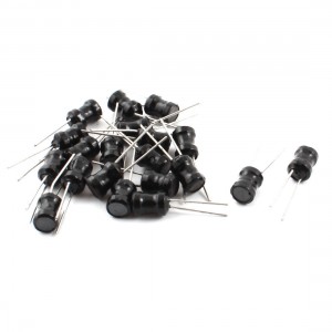 20Pcs 100mH 100mA 6x8mm 10% Tolerance Shielded Radial Lead Inductor Black