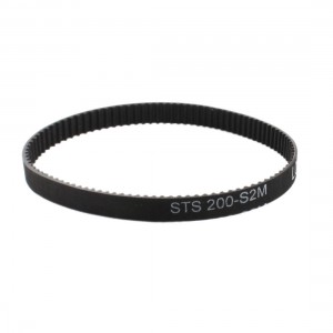S2M-200 100 Teeth 6mm Width Black Rubber Cogged Industrial Timing Belt