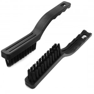 Black Plastic Nonslip Handle PCB Rework ESD Anti Static Cleaning Brush 9" 2Pcs