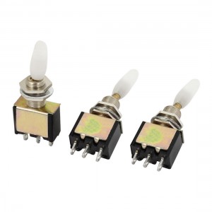 3 Pcs AC 250V 2A 3 Terminals On/On Double Position SPDT Toggle Switch