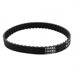 XL-104 52 Teeth 9.5mm Width Black Rubber Cogged Industrial Timing Belt 10.4"