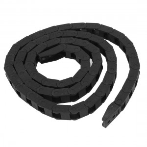 CNC Machine Black Plastic 7.3mmx7mm R4.5cm Cable Drag Chain 3.3Ft Long