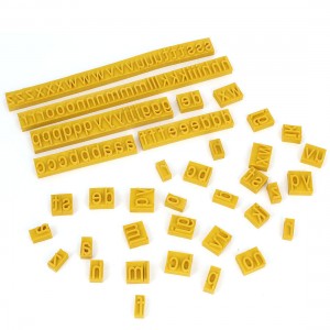 3 Sets 7mm Thick Letter Rubber Stamp Coder for Ink Stamping Machine