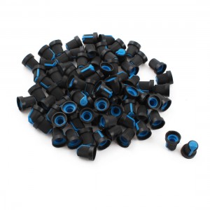 80Pcs 5.5mm Knurled Shaft Blue Top Taper Volume Knob Cap for Potentiometer Pot