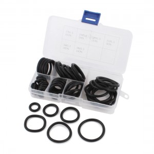 45 Pcs 3.5mm 6 Size Flexible Black Rubber Oil Filter Seal O Rings Gaskets Set