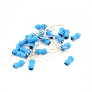 20Pcs 50uH 500mA 4x6mm 10% Tolerance Radial Lead Inductor Blue